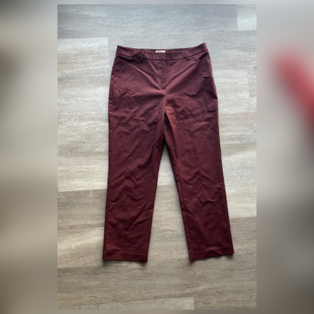 NWT Essentials Sioni Burgundy Bordeaux Pants - 12